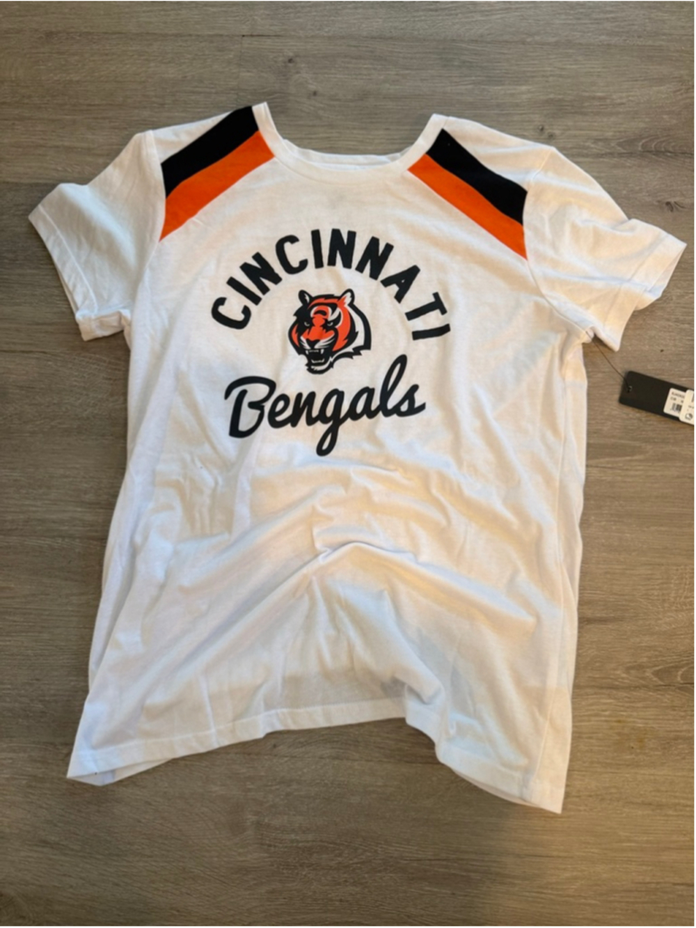 Women's G-III 4Her Cincinnati Bengals Short Sleeve Tee L White Orange